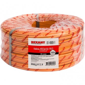 Кабель REXANT КПСЭНГ(А)-FRLS 2x2x0.50 мм² огнестойкий 200 м Кабель REXANT КПСЭНГ(А)-FRLS 2x2x0.50 мм² огнестойкий 200 м