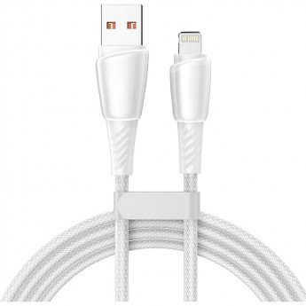 Кабель REXANT USB-A – Lightning для Apple, 2,4А, 1м, в белой нейлоновой оплетке