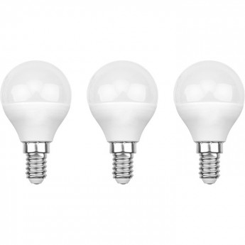 Лампа светодиодная REXANT GL 7.5 Вт E14 4000 K, 3 шт. Лампа светодиодная REXANT GL 7.5 Вт E14 4000 K, 3 шт.