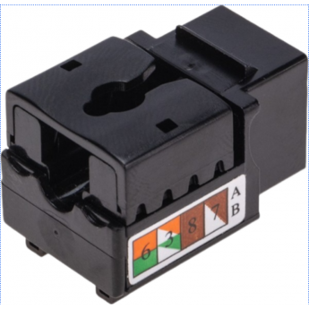 Модуль REXANT PRO KEYSTONE JACK RJ-45(8P8C), UTP неэкранированный СAT 6 тип 90 градусов, черный Модуль REXANT PRO KEYSTONE JACK RJ-45(8P8C), UTP неэкранированный СAT 6 тип 90 градусов, черный