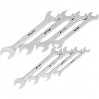 Набор ключей рожковых REXANT 8-24 мм, 8 шт. Набор ключей рожковых REXANT 8-24 мм, 8 шт.