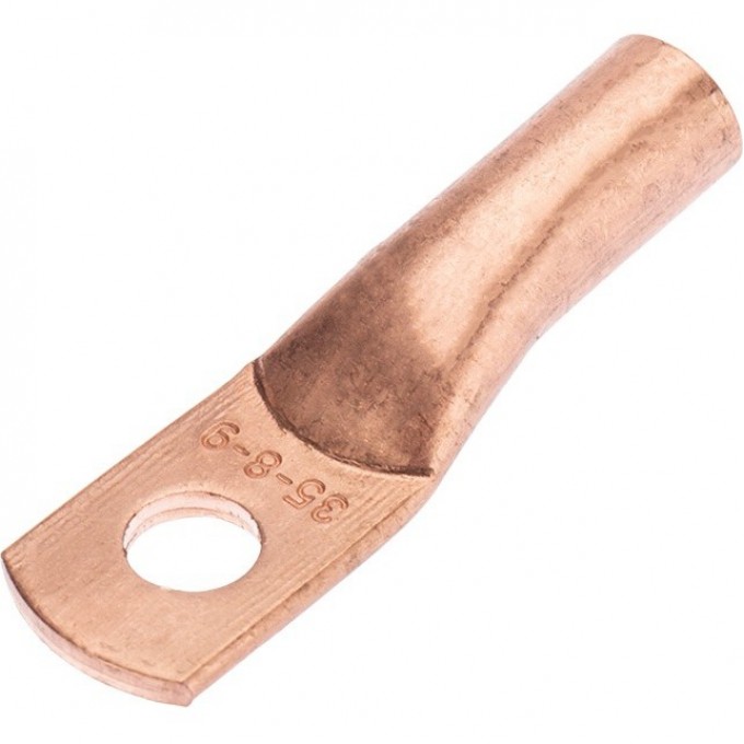 Наконечник медный REXANT ТМ 35-8-9 (35мм² - Ø8мм) (в упак. 50 шт.) 07-5316-2 Наконечник медный REXANT ТМ 35-8-9 (35мм² - Ø8мм) (в упак. 50 шт.) 07-5316-2