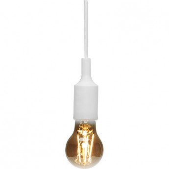 Патрон REXANT E27 силиконовый со шнуром 1 м белый Патрон REXANT E27 силиконовый со шнуром 1 м белый