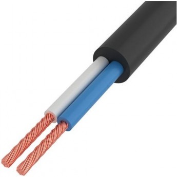 Провод REXANT ПВС 2x0.75 мм² соединительный черный 50 м Провод REXANT ПВС 2x0.75 мм² соединительный черный 50 м