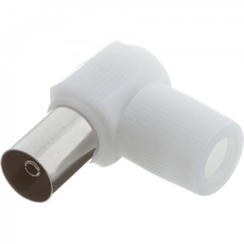 Разъем гнездо TV REXANT без пайки белый угловой Разъем гнездо TV REXANT без пайки белый угловой