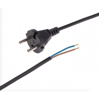 Шнур электрический REXANT с вилкой ПВС 2х0,75 мм² 5м, черный Шнур электрический REXANT с вилкой ПВС 2х0,75 мм² 5м, черный