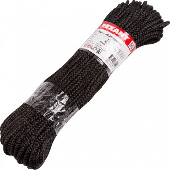 Шнур с сердечником REXANT 7 мм 50 м черный Шнур с сердечником REXANT 7 мм 50 м черный