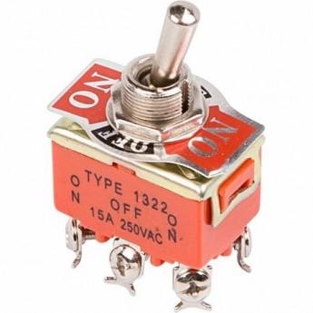 Тумблер REXANT KN-203 15А (6c) ON-OFF-ON двухполюсный Тумблер REXANT KN-203 15А (6c) ON-OFF-ON двухполюсный