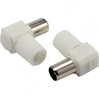 TV-разъем REXANT штекер без пайки белый угловой TV-разъем REXANT штекер без пайки белый угловой