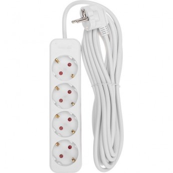Удлинитель REXANT STANDARD 4 гнезда, 5м, 3х1,0мм², с/з, белый