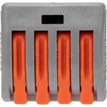 Универсальная клемма REXANT СМК 222-414, 4-проводная серая 0,08-2,5/4 мм² 5 шт/уп